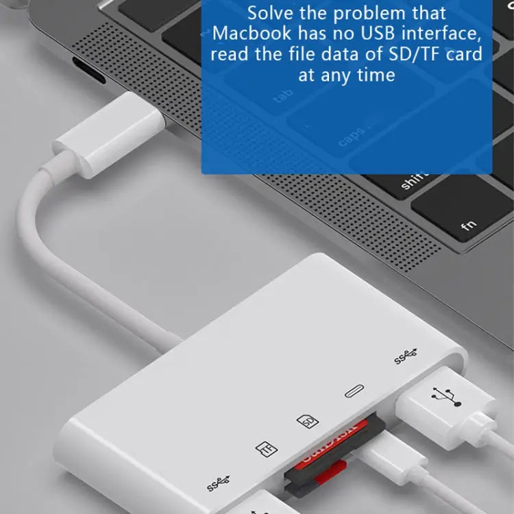 NK-1032TC 5 in 1 USB-C Male to SD / TF / 2xUSB / Type-C Female Adapter NK1032TC - NK1032TC