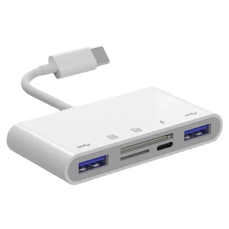 NK-1032TC 5 in 1 USB-C Male to SD / TF / 2xUSB / Type-C Female Adapter NK1032TC - NK1032TC