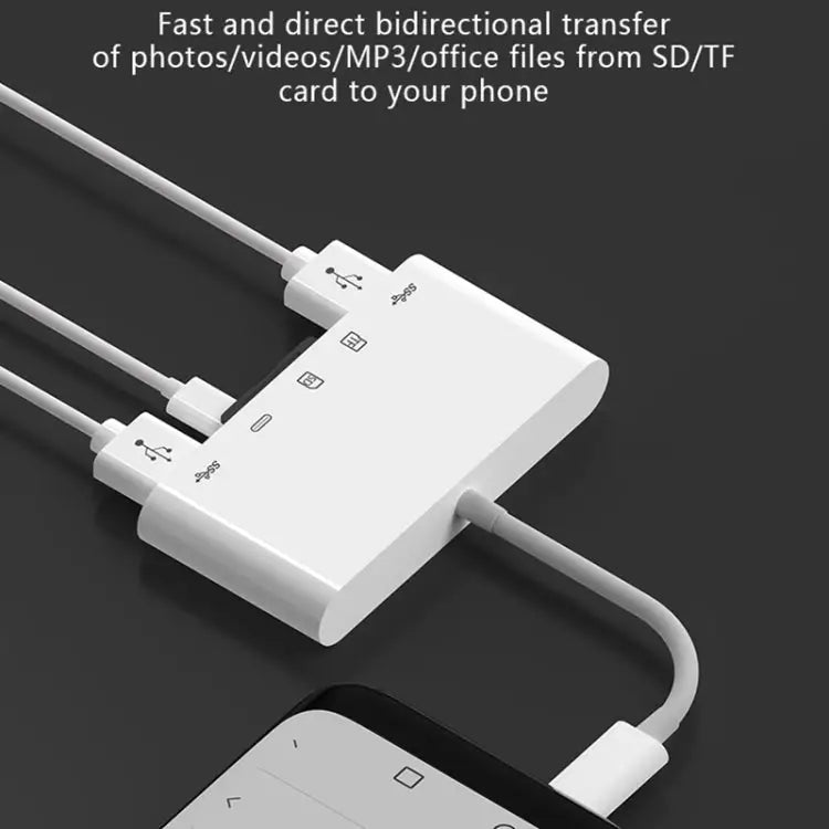 NK-1032TC 5 in 1 USB-C Male to SD / TF / 2xUSB / Type-C Female Adapter NK1032TC - NK1032TC
