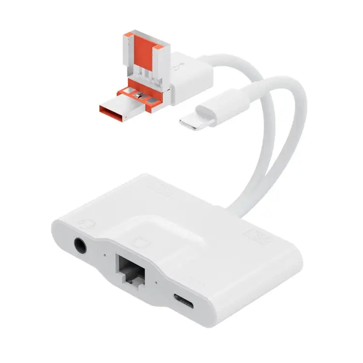 NK-1033TL Pro USB-C / Type-C 8 Pin USB to USB-C / Type-C 2 x USB RJ45 3.5mm Multi-function Adapter NK-1033TL Pro