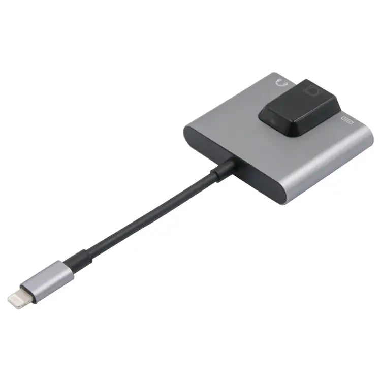 NK-1056 3 in 1 8 Pin Male to 8 Pin Charging + RJ45 Ethernet + 3.5mm Earphone Female Adapter NK-1056 - NK-1056