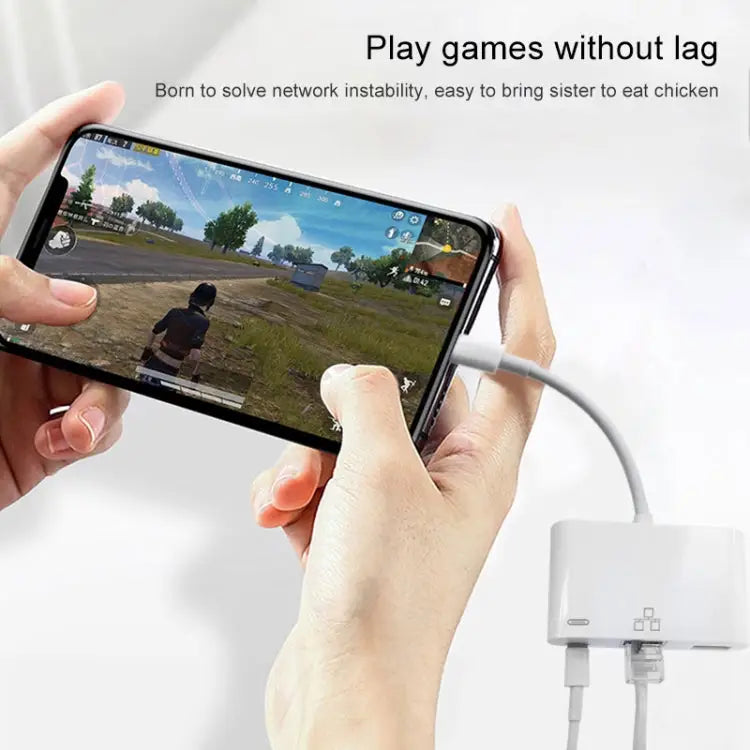 NK-107 3 in 1 8 Pin Male to USB + 1000M Ethernet + 8 Pin Power Female Adapter NK-107 - NK-107