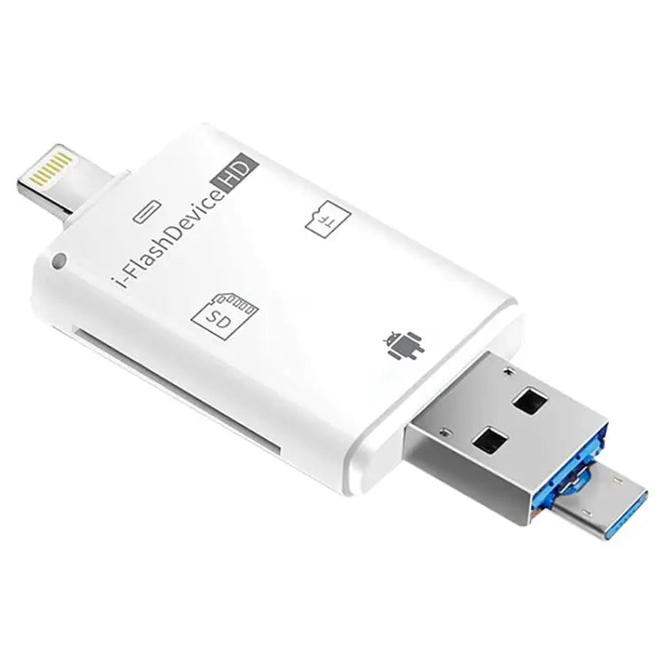 NK-208 3 in 1 i-Flash TF Card / SD Card Reader For 8 Pin + USB 2.0 + Micro USB Devices(Black) NK-208 White NK-208 Black
