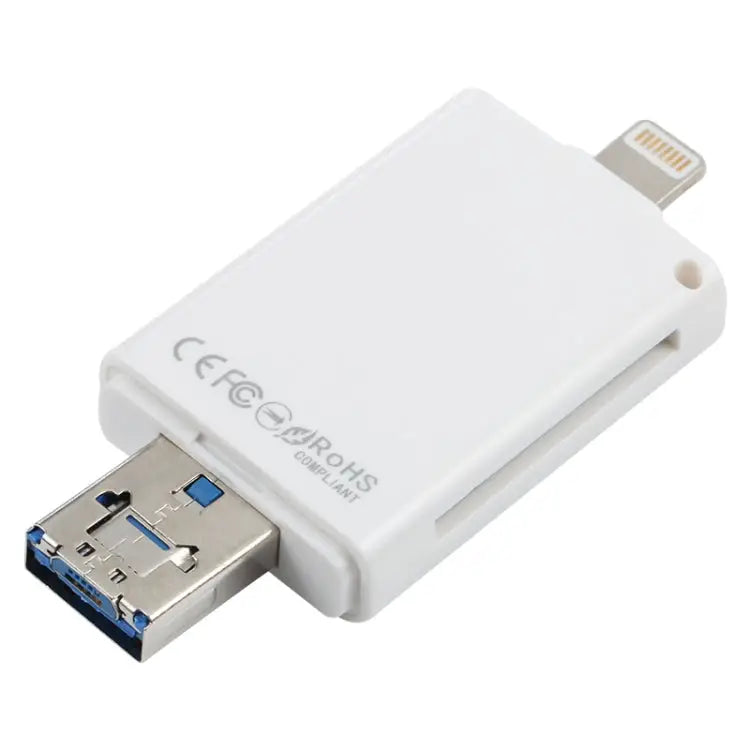 NK-208 3 in 1 i-Flash TF Card / SD Card Reader For 8 Pin + USB 2.0 + Micro USB Devices(Black) NK-208 White NK-208 Black