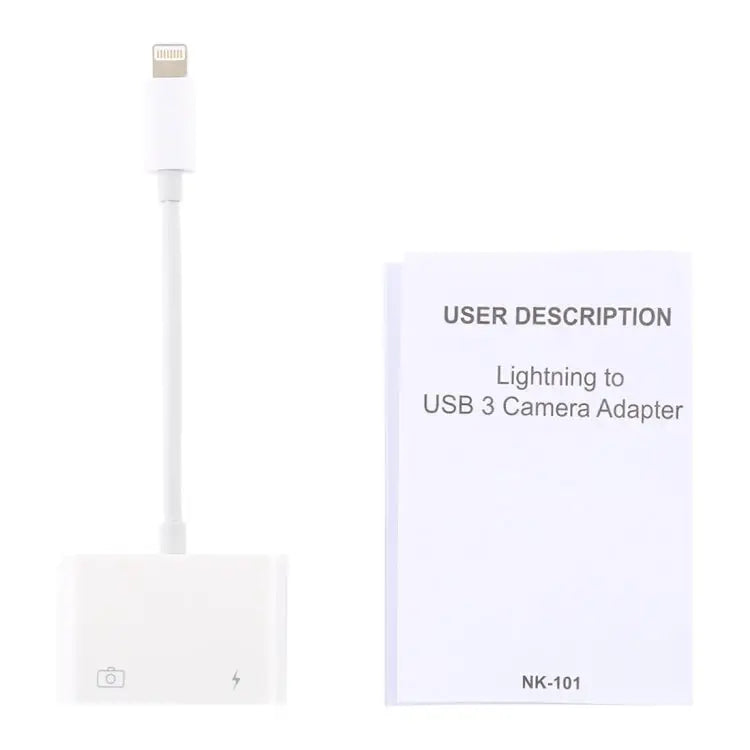 NK101 8 Pin to USB Camera Reader Adapter Compatible with IOS 9.1 and Above Systems - NK101