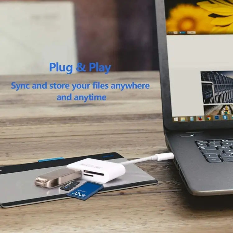 NK103TC 3 in 1 USB-C / Type-C Male to SD + TF + USB Female Camera Reader NK103TC - NK103TC