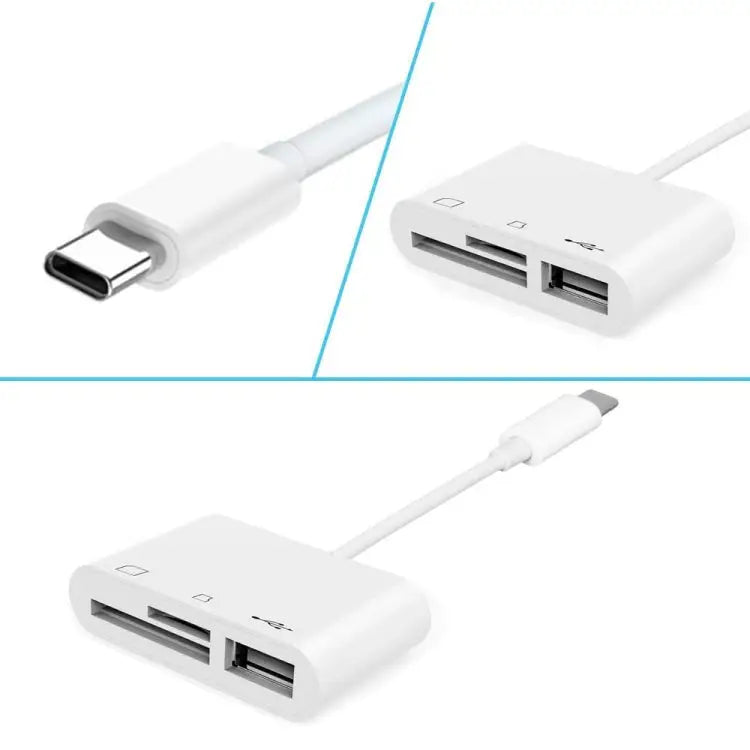 NK103TC 3 in 1 USB-C / Type-C Male to SD + TF + USB Female Camera Reader NK103TC - NK103TC
