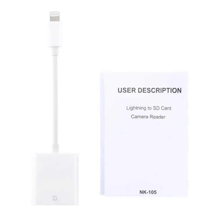 NK105 8 Pin to SD Card Camera Reader Adapter Compatible with IOS 9.1 and Above Systems - NK105