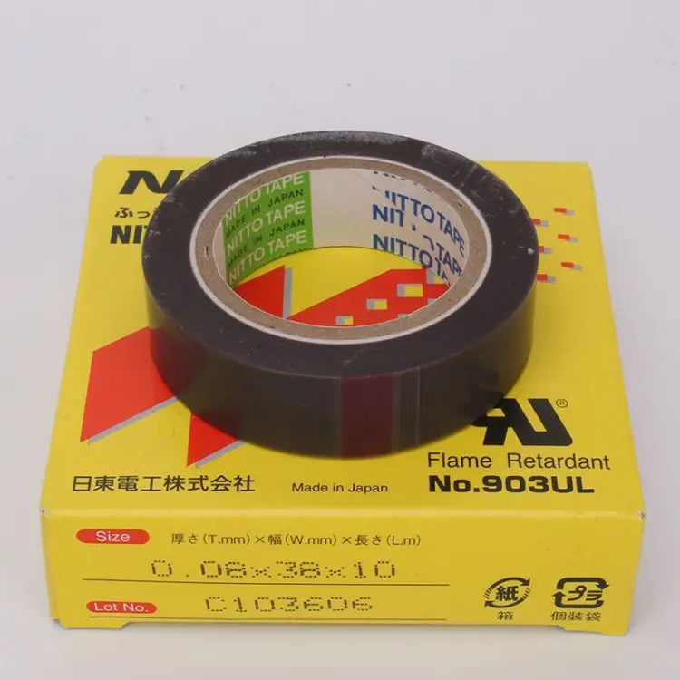 NO.903UL 0.08mm Thickness NITTO DENKO Teflon High Temperature Tape for Sealing Machine Size: 10m x 38mm Size: 10m x