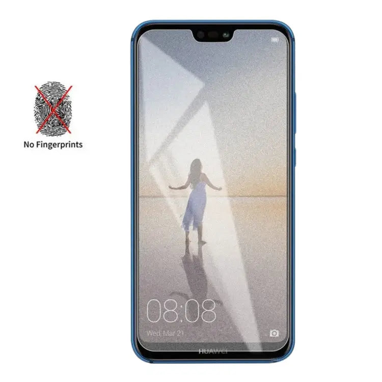 Non-Full Matte Frosted Tempered Glass Film for Huawei P20 Lite For Huawei P20 Lite (1 PC) - For Huawei P20 Lite (1 PC)