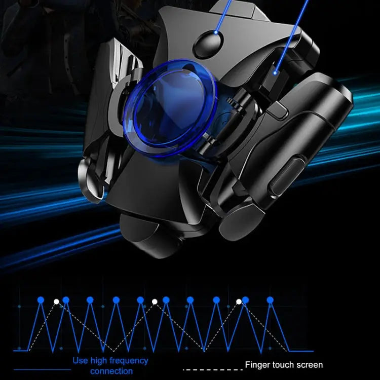 Non-slip Alloy Separable Button Mobile Phone Game Shooting Gamepad Support Burst Mode Suitable for 4.7-6.5 inch Mobile