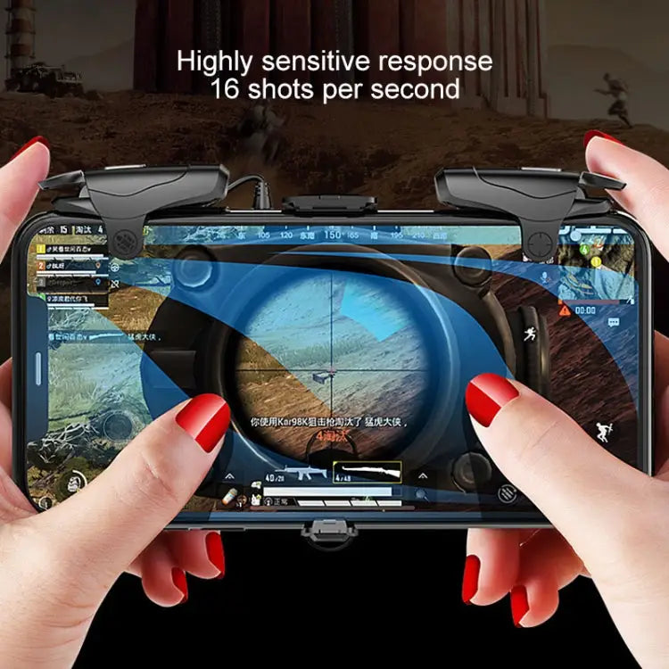 Non-slip Alloy Separable Button Mobile Phone Game Shooting Gamepad Support Burst Mode Suitable for 4.7-6.5 inch Mobile