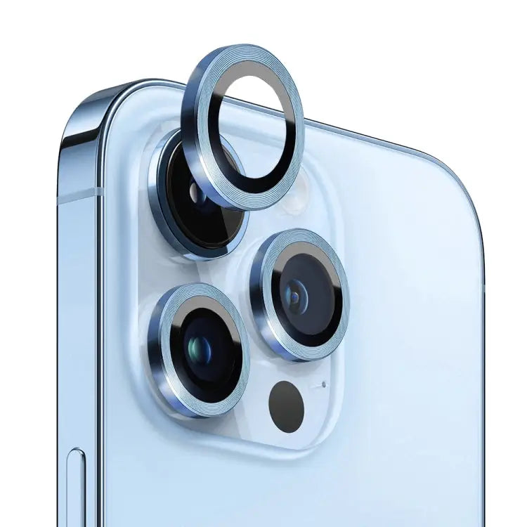 NORTHJO Camera Lens Protector Tempered Glass CD Vein Metal Ring Film For iPhone 13 Pro / 13 Pro Max - For iPhone 13 Pro
