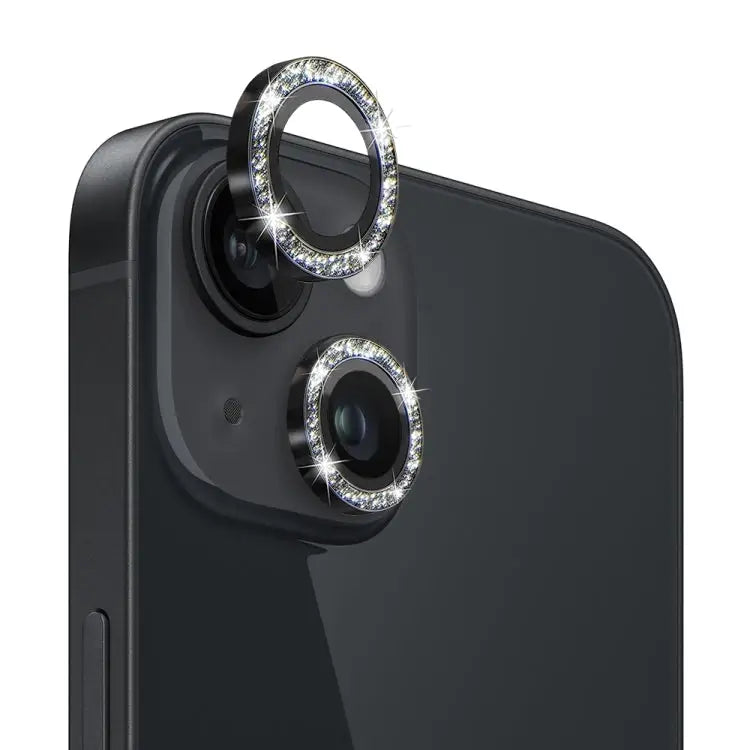 NORTHJO Camera Lens Tempered Glass Bling Glitter Metal Ring Film For iPhone 13 / 13 mini - For iPhone 13 / 13 mini
