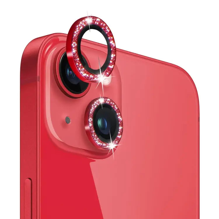 NORTHJO Camera Lens Tempered Glass Bling Glitter Metal Ring Film For iPhone 13 / 13 mini - For iPhone 13 / 13 mini