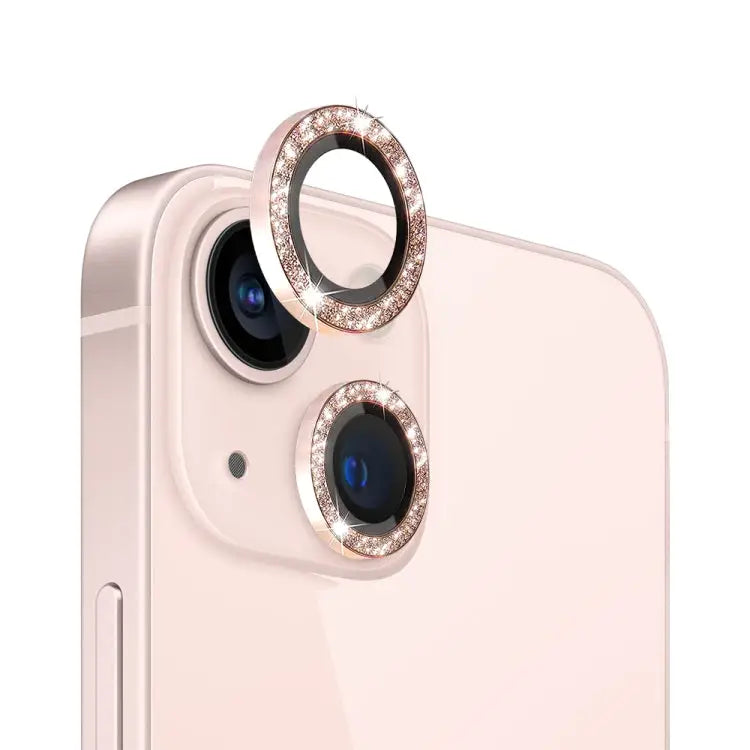 NORTHJO Camera Lens Tempered Glass Bling Glitter Metal Ring Film For iPhone 13 / 13 mini - For iPhone 13 / 13 mini