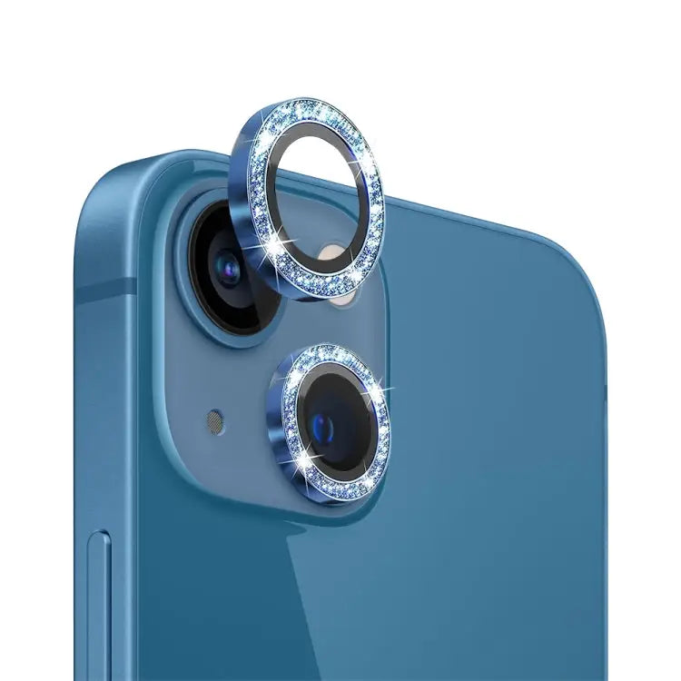 NORTHJO Camera Lens Tempered Glass Bling Glitter Metal Ring Film For iPhone 13 / 13 mini - For iPhone 13 / 13 mini