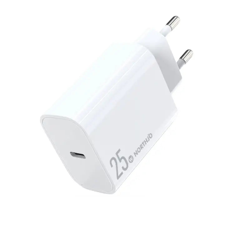 NORTHJO NOPD2501 PD 25W USB-C / Type-C Single Port Fast Charger US Plug EU Plug UK Plug AU Plug - EU Plug / White