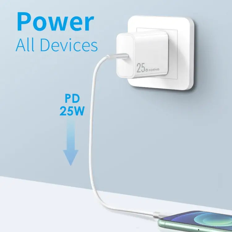 NORTHJO NOPD2501 PD 25W USB-C / Type-C Single Port Fast Charger US Plug EU Plug UK Plug AU Plug - Apple Accessories