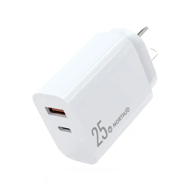 NORTHJO NOPD2502 PD 25W USB-C/Type-C + QC 3.0 USB Dual Ports Fast Charger US Plug EU Plug UK Plug AU Plug - AU Plug
