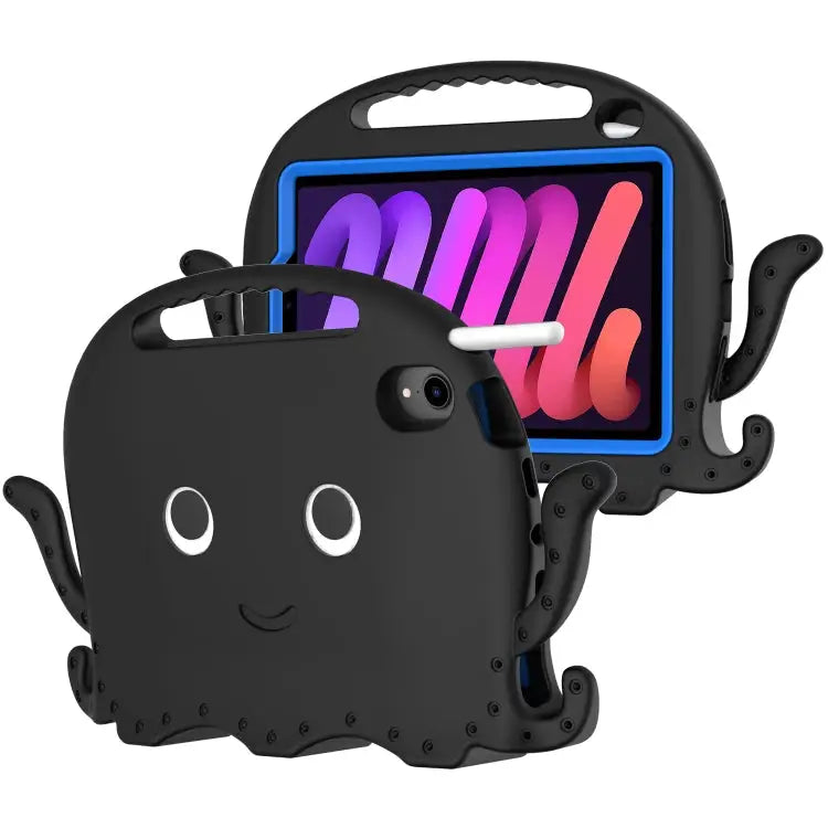 Octopus Style EVA Hybrid PC Tablet Case with Strap For iPad mini 6 / mini 2024 - For iPad mini 6 / mini 2024 / Black