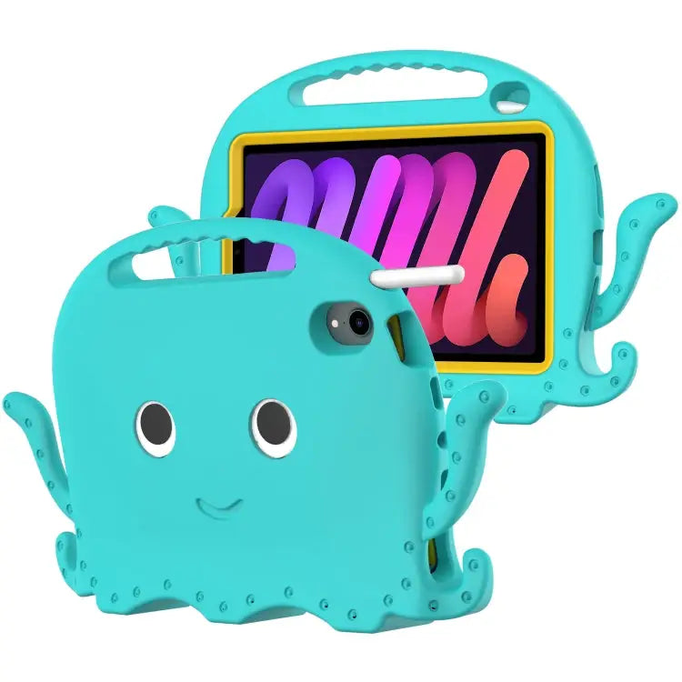 Octopus Style EVA Hybrid PC Tablet Case with Strap For iPad mini 6 / mini 2024 - For iPad mini 6 / mini 2024 / Glacial