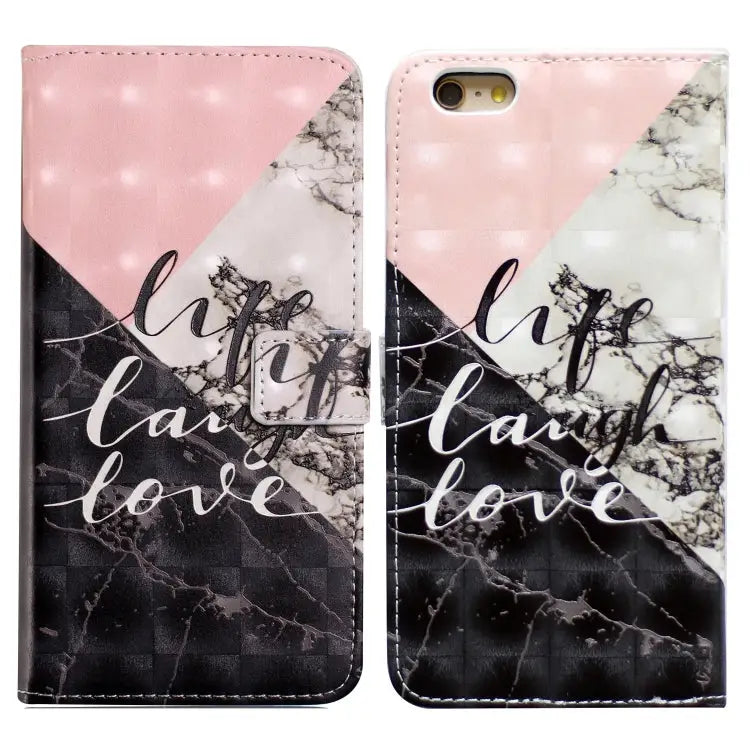 Oil Embossed 3D Drawing Leather Phone Case For iPhone 7 / 8 / SE 2022 For iPhone 13 Pro Max - For iPhone 7 / 8 / SE