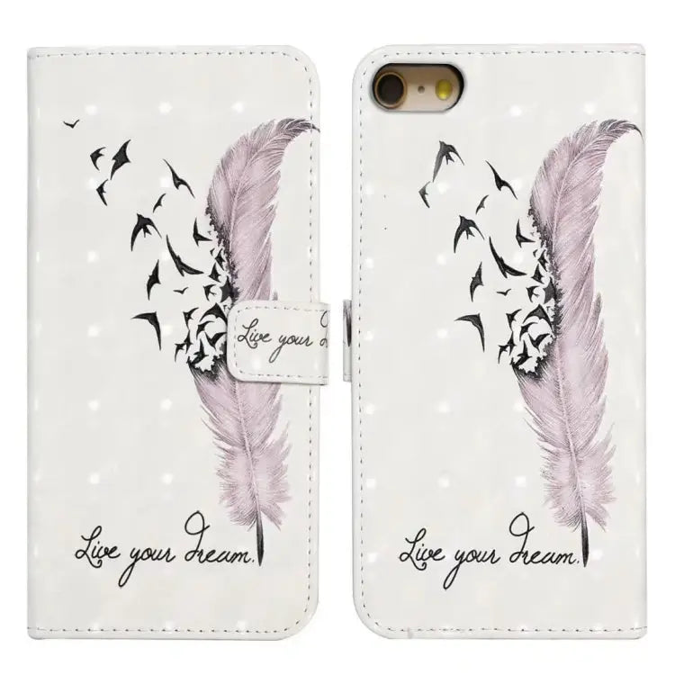 Oil Embossed 3D Drawing Leather Phone Case For iPhone 7 / 8 / SE 2022 For iPhone 13 Pro Max - For iPhone 7 / 8 / SE