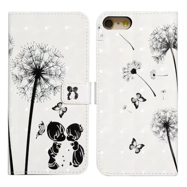 Oil Embossed 3D Drawing Leather Phone Case For iPhone 7 / 8 / SE 2022 For iPhone 13 Pro Max - For iPhone 7 / 8 / SE