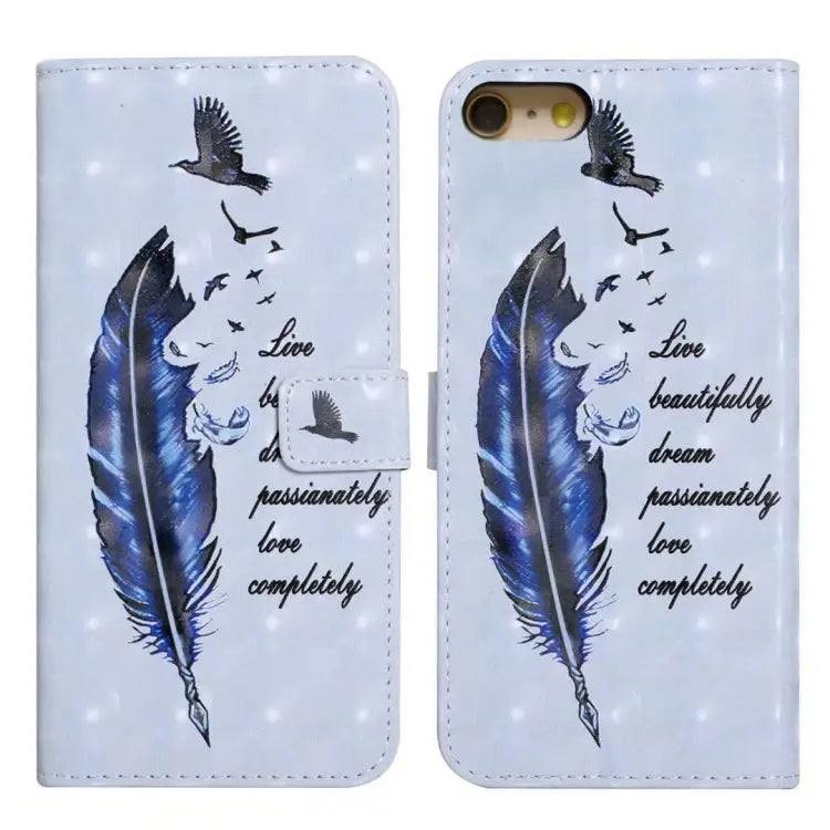 Oil Embossed 3D Drawing Leather Phone Case For iPhone 7 / 8 / SE 2022 For iPhone 13 Pro Max - For iPhone 7 / 8 / SE