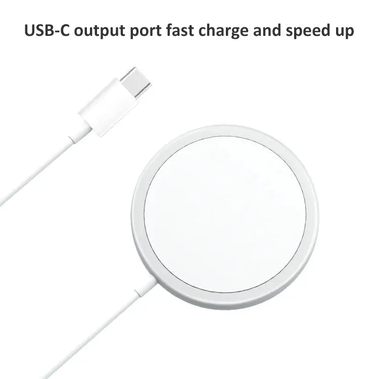 OJD-63 15W Aluminum Alloy Style Round Magsafe Magnetic Wireless Charger - Magnetic