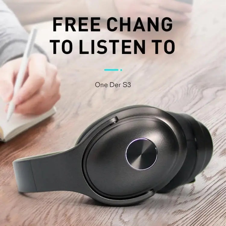 OneDer S3 2 in1 Headphone & Speaker Portable Wireless Bluetooth Headphone Noise Cancelling Over Ear Stereo - Black