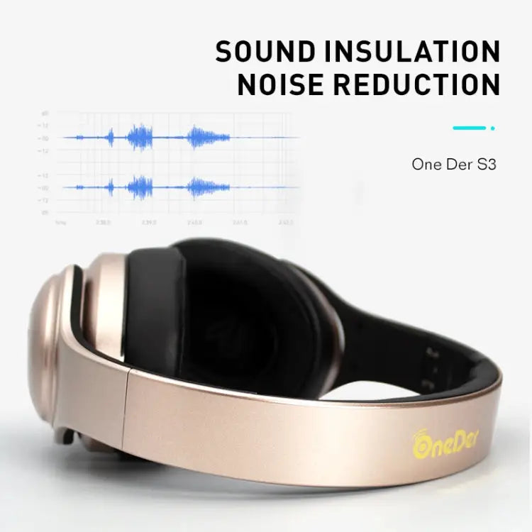OneDer S3 2 in1 Headphone & Speaker Portable Wireless Bluetooth Headphone Noise Cancelling Over Ear Stereo - Black