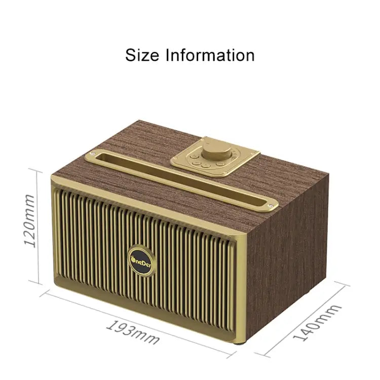 Oneder V6 Portable Wireless Bluetooth Speaker Support Hands-free & FM & TF Card & AUX & USB Drive - Bronze