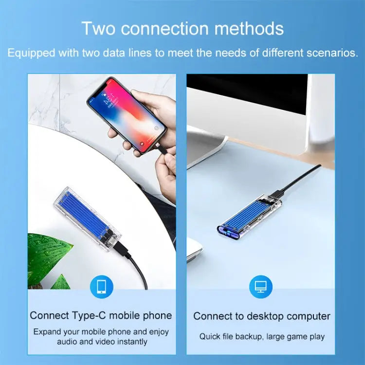 ORICO TCM2M-C3 M.2 SSD Dual Protocol Hard Disk Case