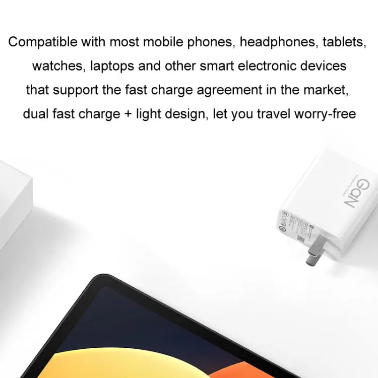 Original Xiaomi 67W GaN 1C + 1A Dual Port Smart Fast Charger US Plug MDY-14 - MDY-14 - Apple Accessories