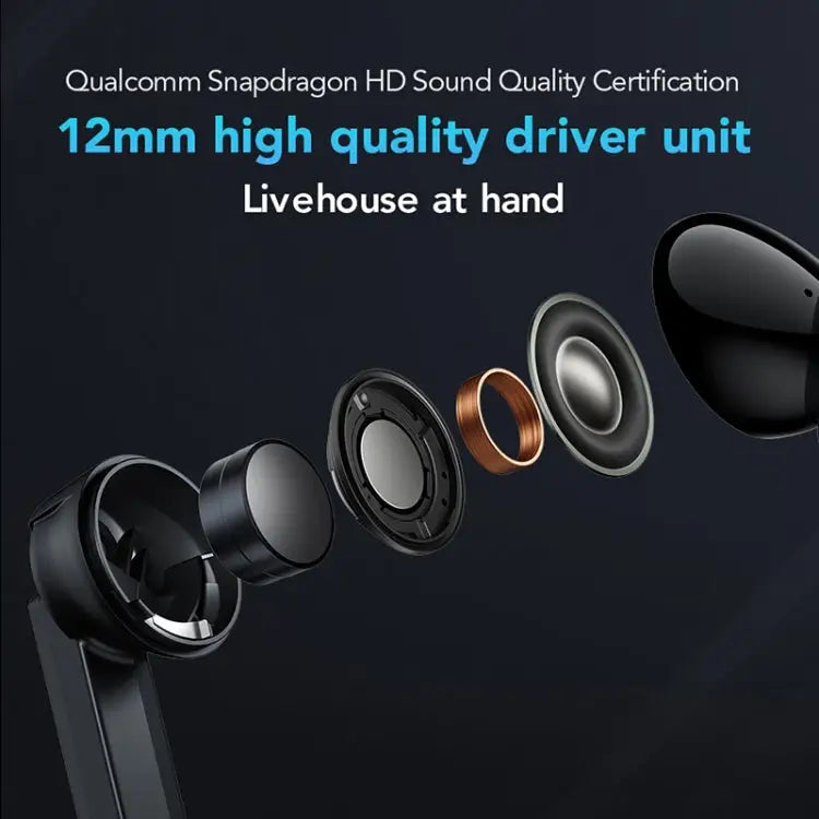 Original Xiaomi Black Shark Noise Reduction True Wireless Bluetooth Earphone - Black - Apple Accessories