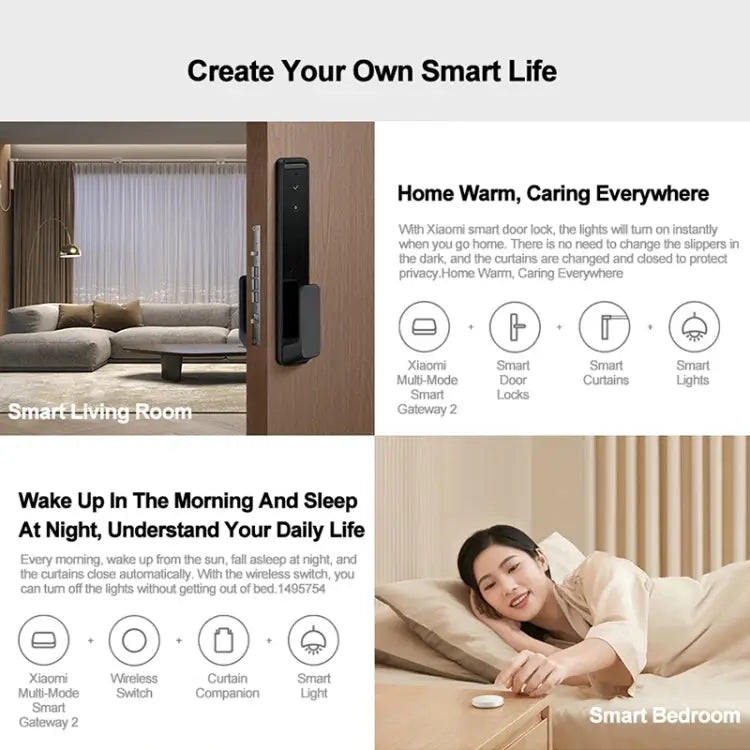 Original Xiaomi Multimode Smart Home Gateway 2 WiFi BT ZigBee RJ45 Connect Gateway - Gateway