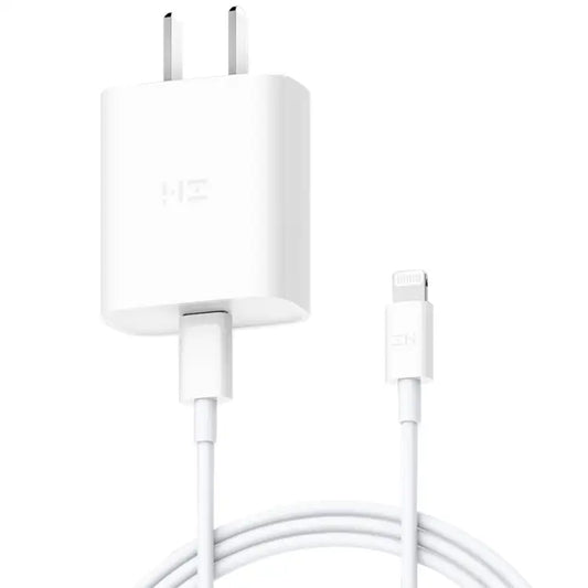 Original Xiaomi Youpin ZMI 20W Quick Charger Power Adapter with Type-C / USB-C to 8 Pin Charging Cable US Plug