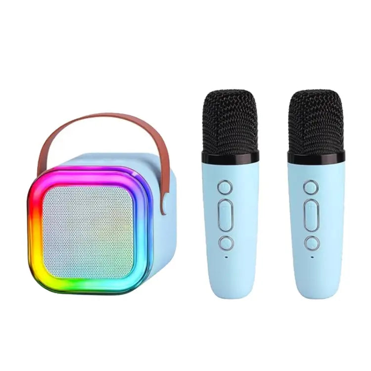 Outdoor Home Portable Wireless Karaoke Sound Cell Phone Integrated Microphone Smart Speaker With Single Mic White