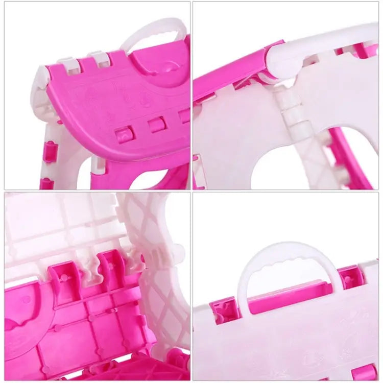 Outdoor Portable Sitting Plastic Folding Stool Fishing Useful Stool Random Color Delivery 1751 - 1751