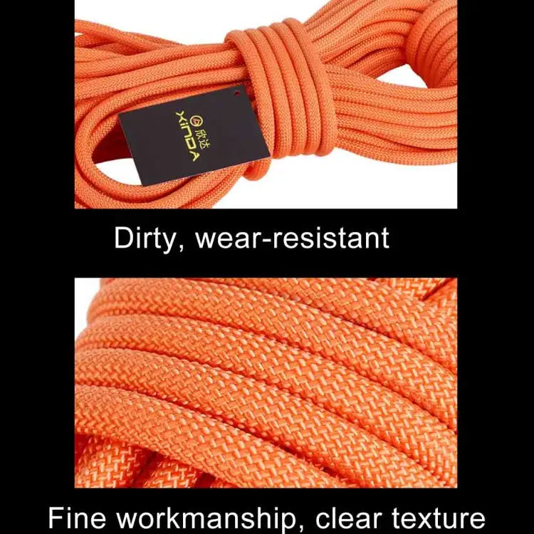Outdoor Rock Climbing Hiking Accessories High Strength Auxiliary Cord Safety Rope Diameter: 9.5mm Length:10m Random