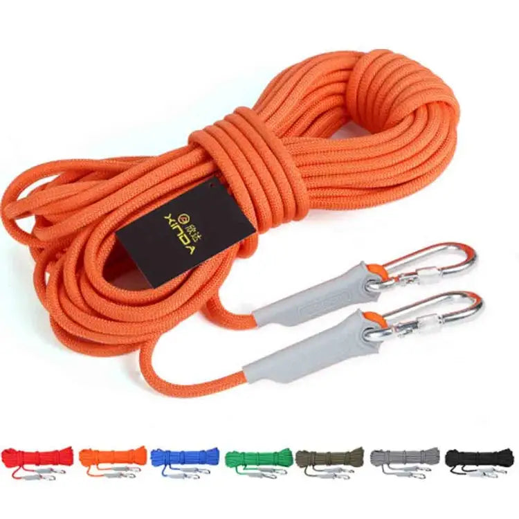 Outdoor Rock Climbing Hiking Accessories High Strength Auxiliary Cord Safety Rope Diameter: 9.5mm Length:10m Random