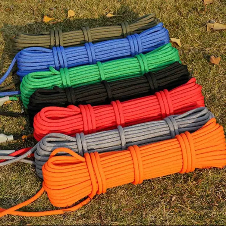 Outdoor Rock Climbing Hiking Accessories High Strength Auxiliary Cord Safety Rope Diameter: 9.5mm Length:10m Random