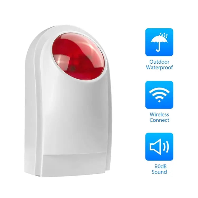 Outdoor Siren with Red Flashlight Can be used 1.2A 12V as a Backup Battery PA-100 PA-100 Red