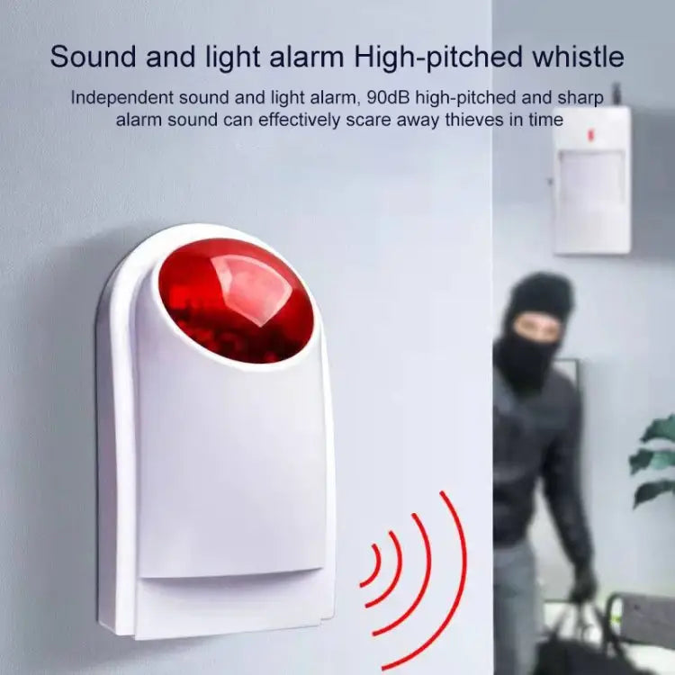 Outdoor Siren with Red Flashlight Can be used 1.2A 12V as a Backup Battery PA-100 PA-100 Red