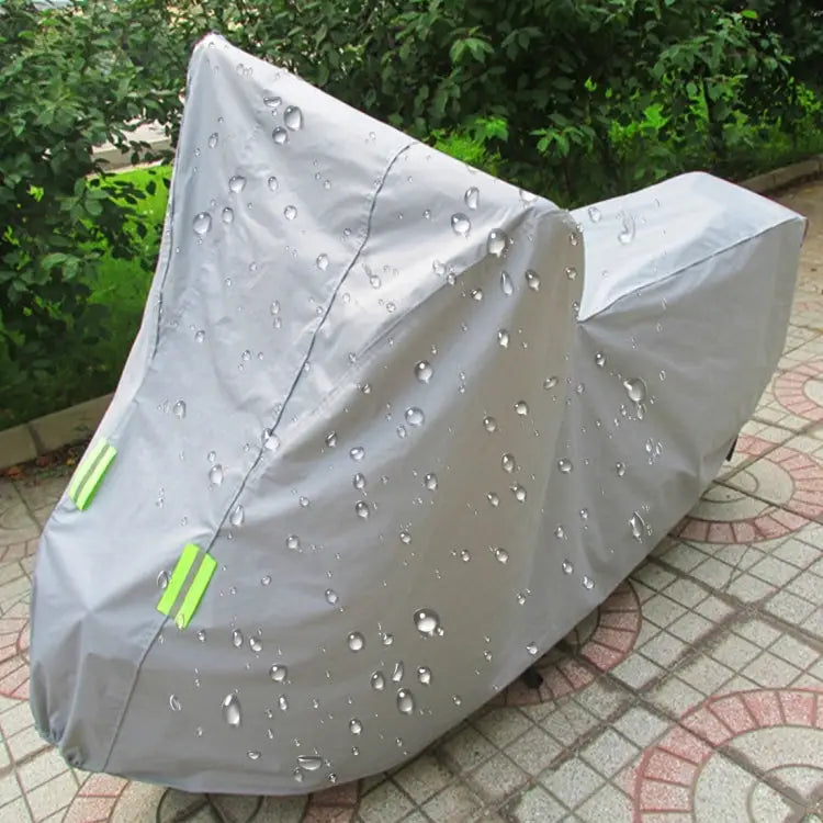 Outdoor Universal Anti-Dust Sunscreen Waterproof Electric Bike And Bike Aluminum Film Flocking Cover with Warning