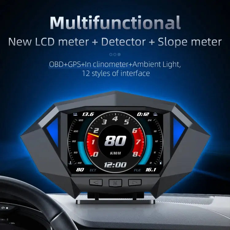 P1 3.5 inch Car OBD2 GPS HUD Head Up System Smart Digital Speedometer Meter Display - P1