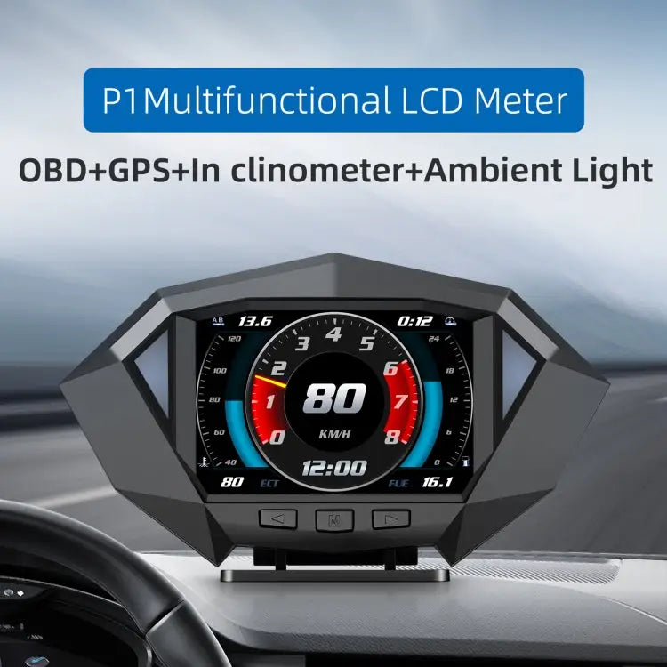 P1 3.5 inch Car OBD2 GPS HUD Head Up System Smart Digital Speedometer Meter Display - P1