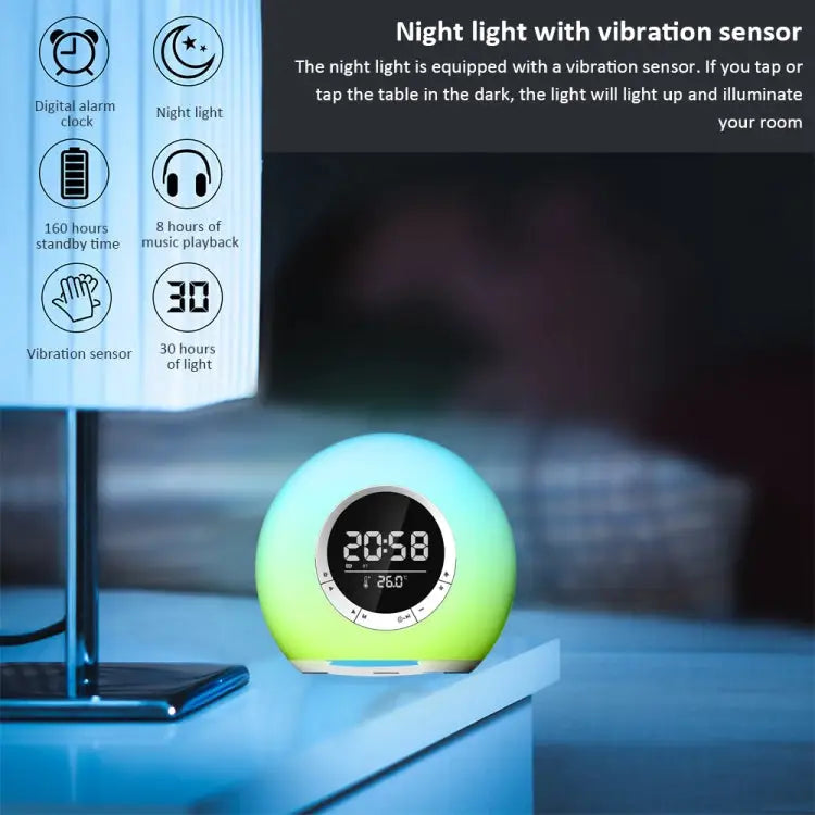 P11 LED Atmosphere Light Bluetooth Speaker with Alarm & Temperature Display P11 - P11 - Apple Accessories